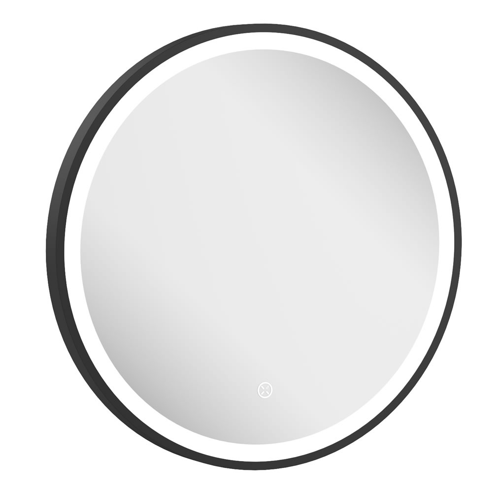 Cutout image of Crosswater Infinity 500mm Matt Black LED Mirror